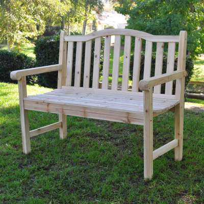 Classic Black Color Oak Wood Backyard Use Bench Chair