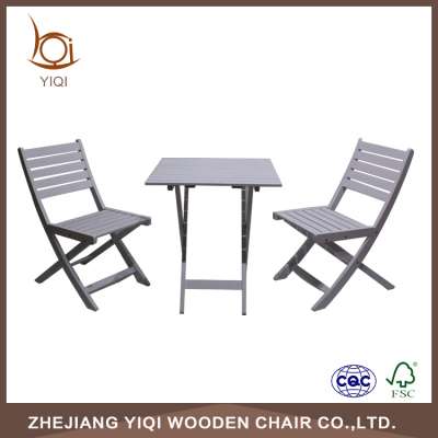 Wood Portable Folding Table and Chair Set