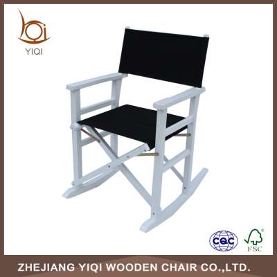 Canvas Wood Folding Director Rocking Chair