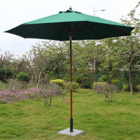 Outdoor patio sun umbrella beach wood for garden cafe restaurant